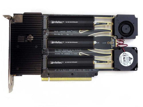 Squid PCI Express Gen 3 Carrier Board for six (6) M.2 NVME PCIe SSD modules Squid PCI Express Gen 3 Carrier Board for six (6) M.2 NVME PCIe SSD modules